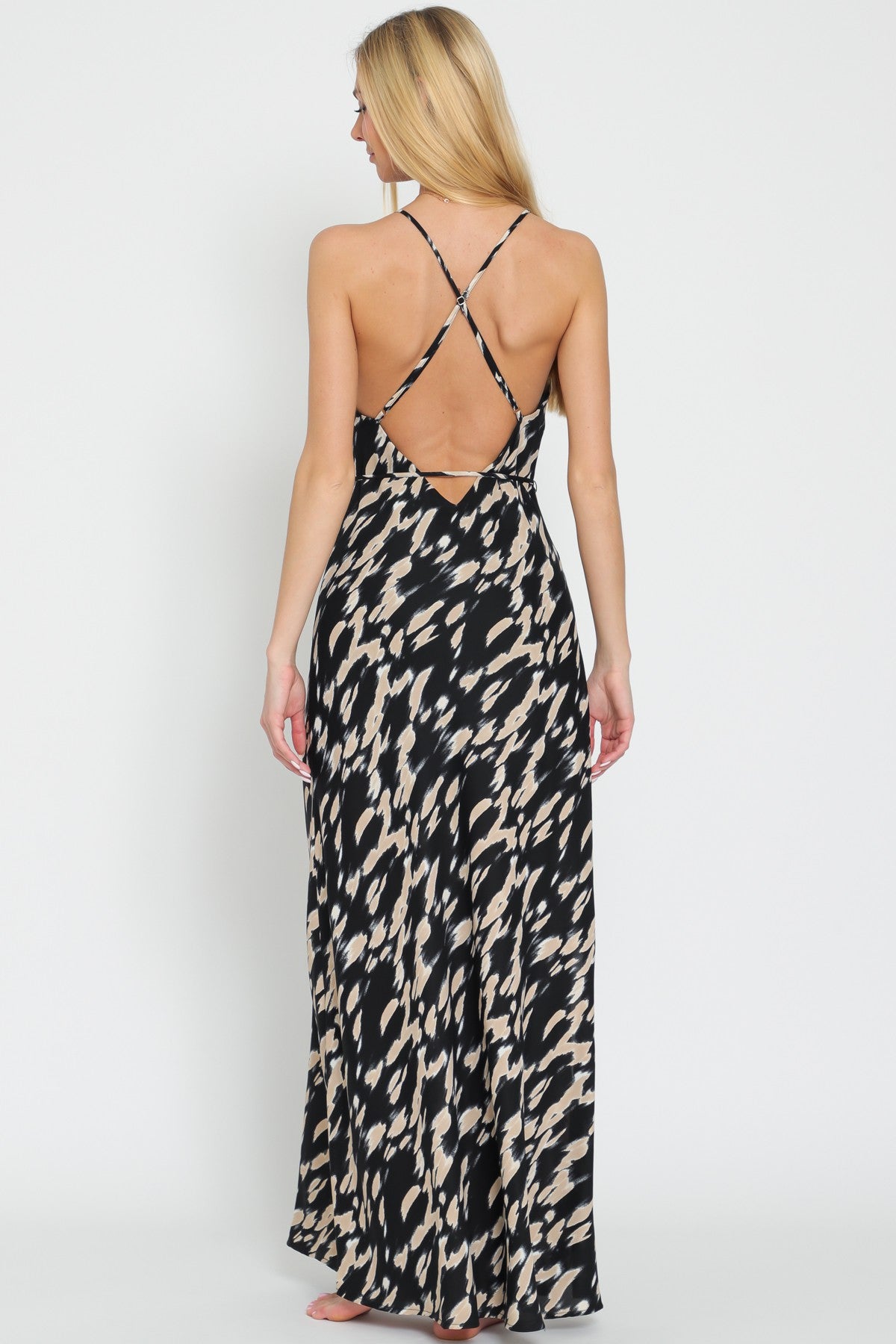 BLK Beige Maxi Slip Dress