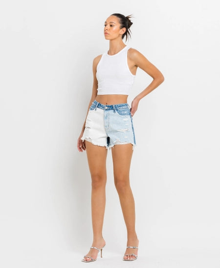 Acclaimed High Rise Color Block Shorts