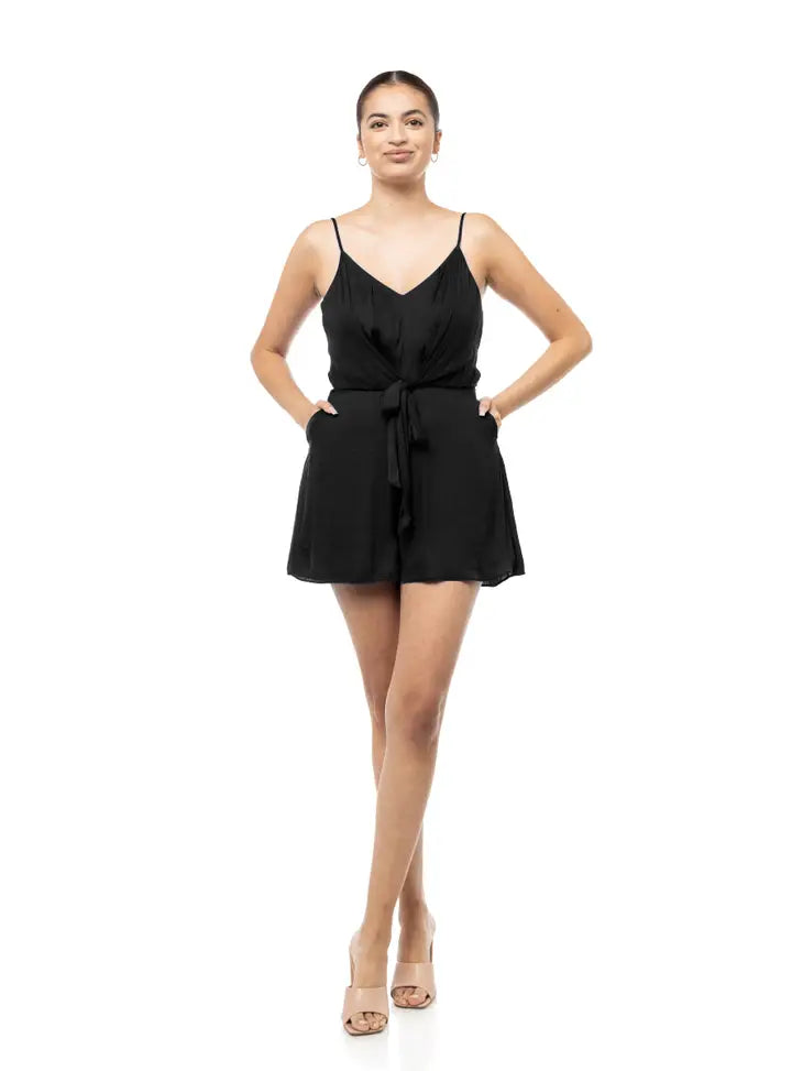 Black Sleeveless Romper