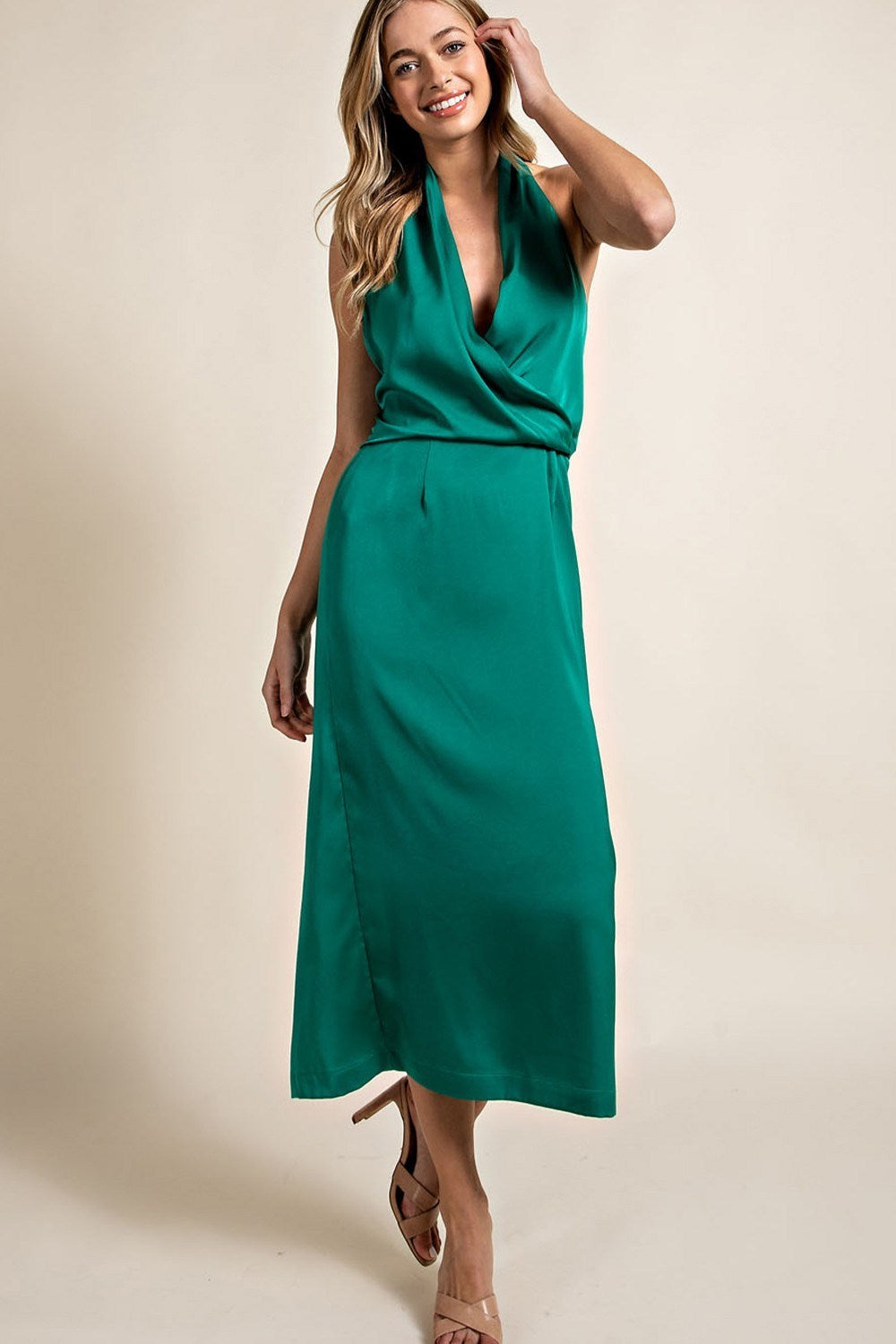 Satin Kelly Green Maxi Dress Haven LaRae Boutique Satin Kelly Green Maxi Dress Haven LaRae Boutique