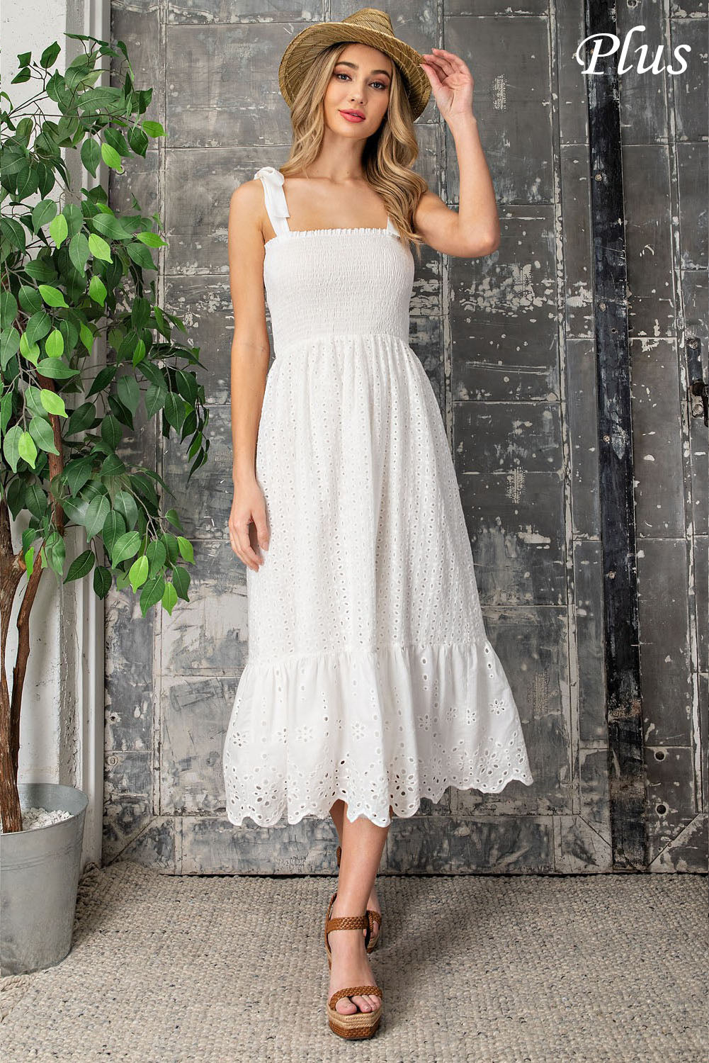 tie strap white midi dress Rose Garden Tied Shoulder Maxi Dress White