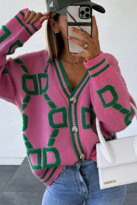 Pink Knit Cardigan