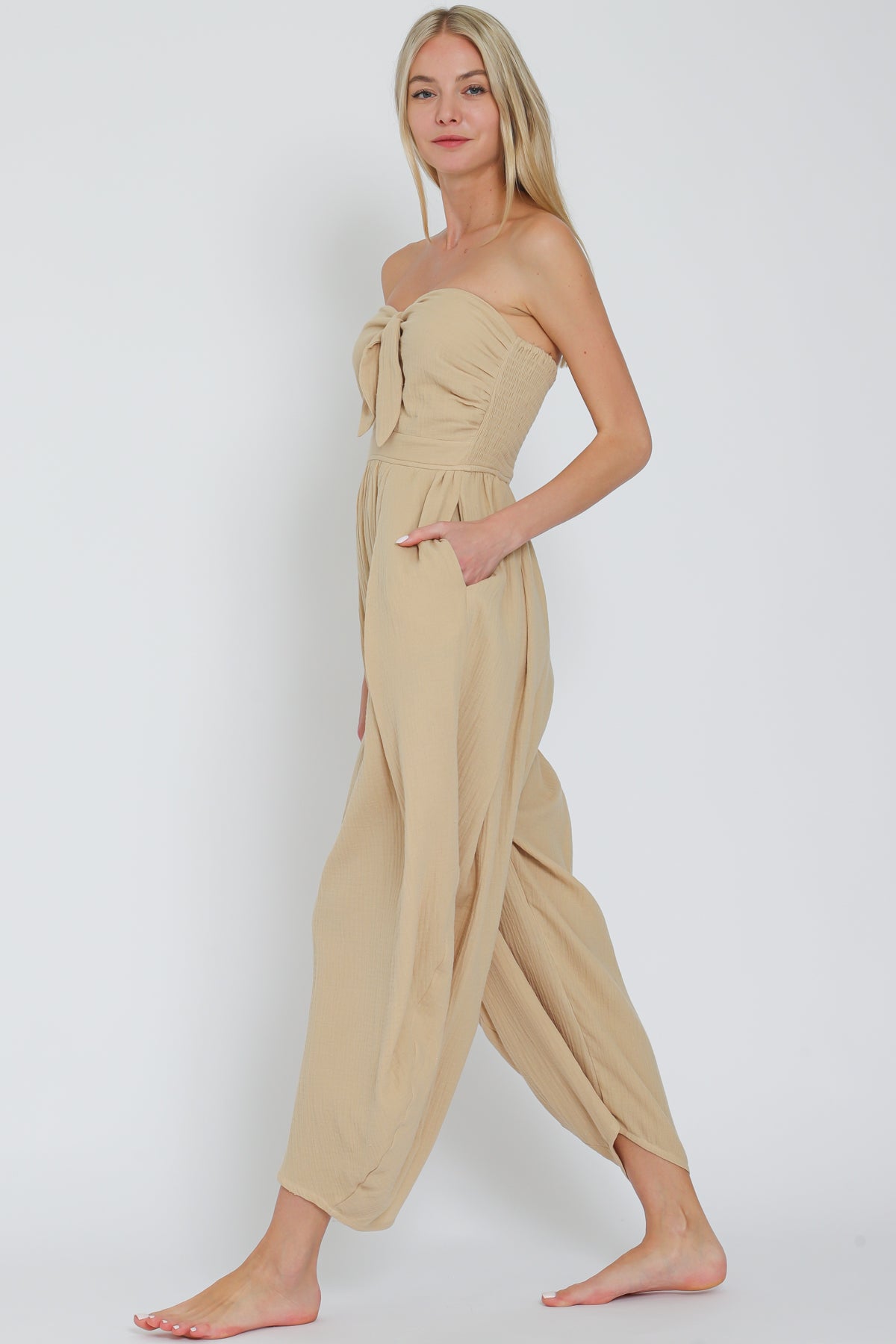 Front Tube Tie Jumpsuit