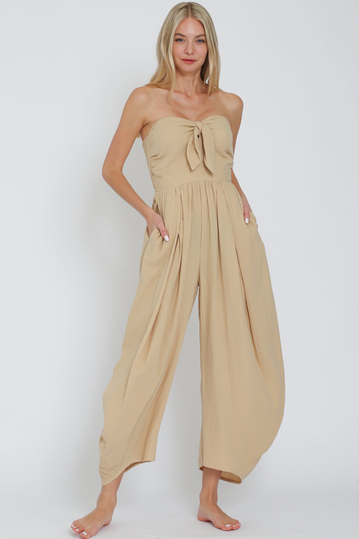 Front Tube Tie Jumpsuit