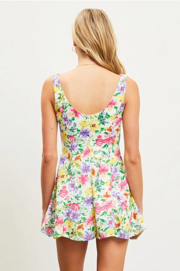 Pink Lilac Floral Romper