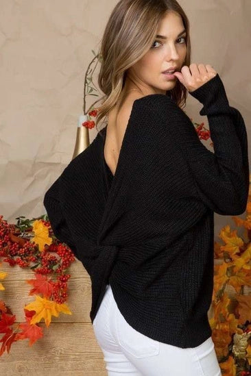 Twisted Black Sweater