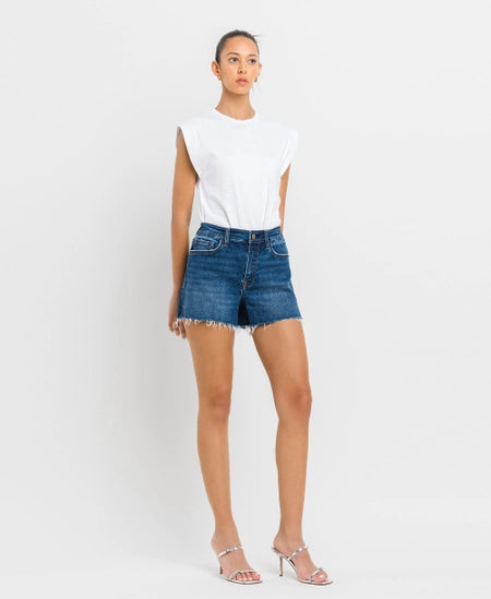 Swerve Raw Hem A Line Shorts