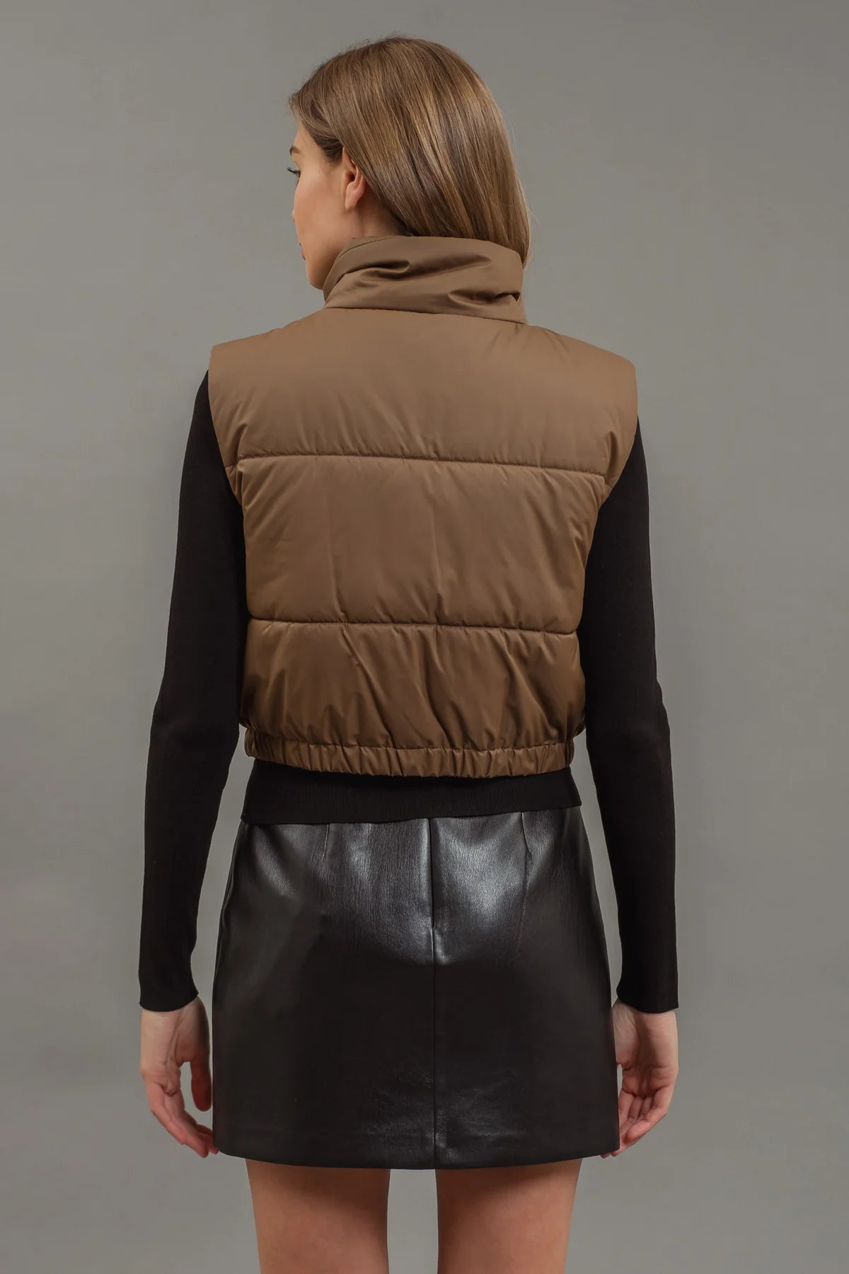 Brown Puffer Vest