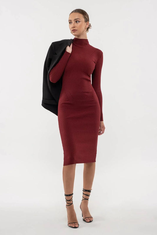 Rosewood Knit Midi Dress