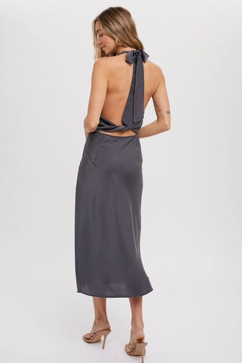 Ash Halter Neck Midi Dress