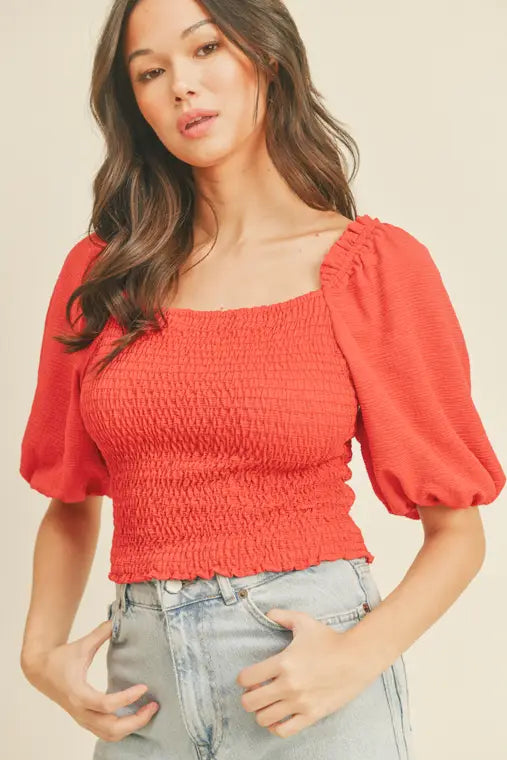 Red Crop Top